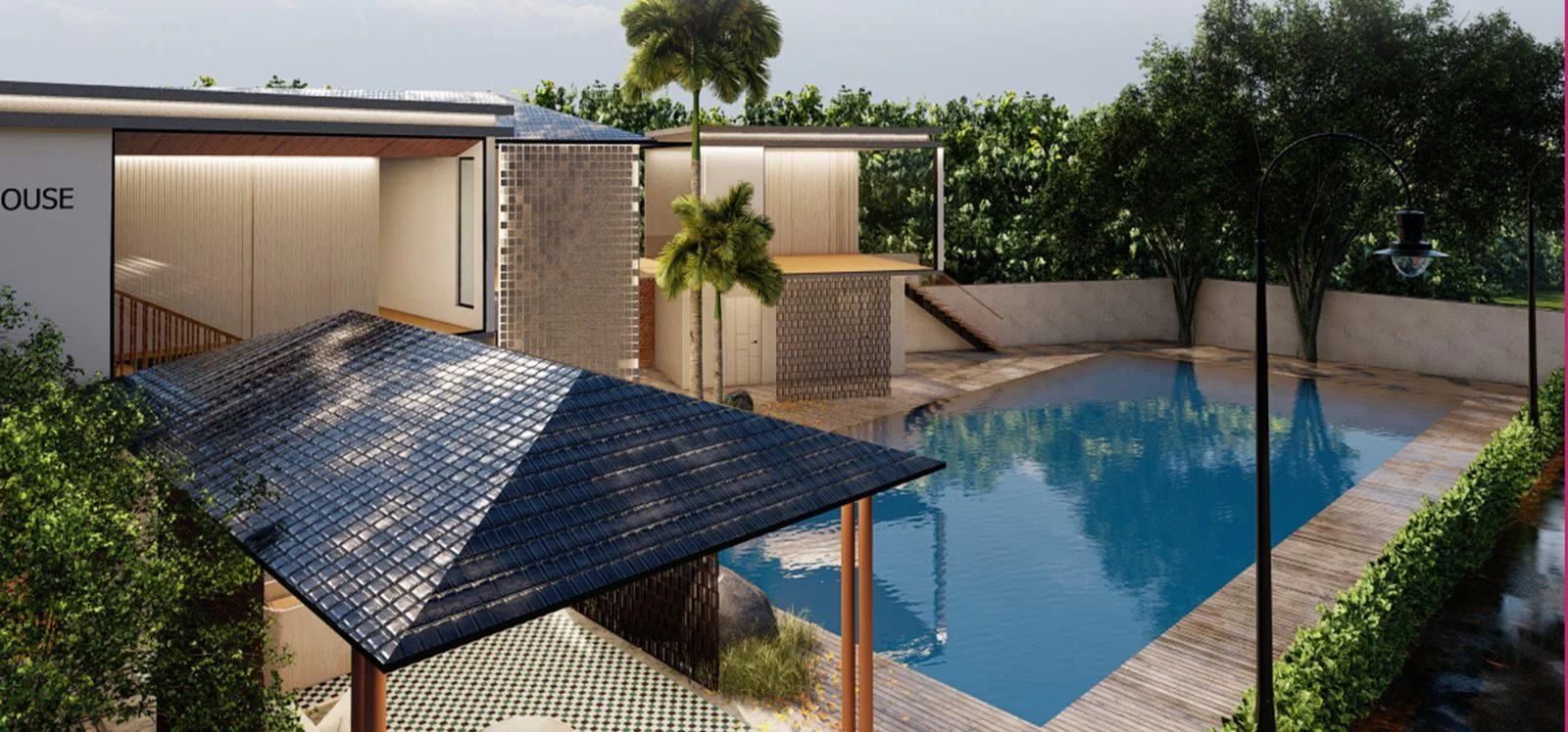 Club House, Coorg — pavilion overlooking the pool and lawn